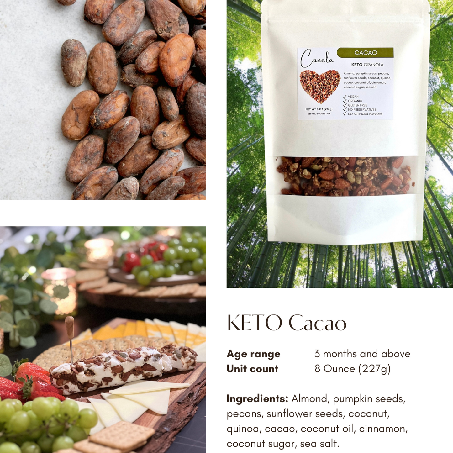 3 Bags of Keto Cacao Granola