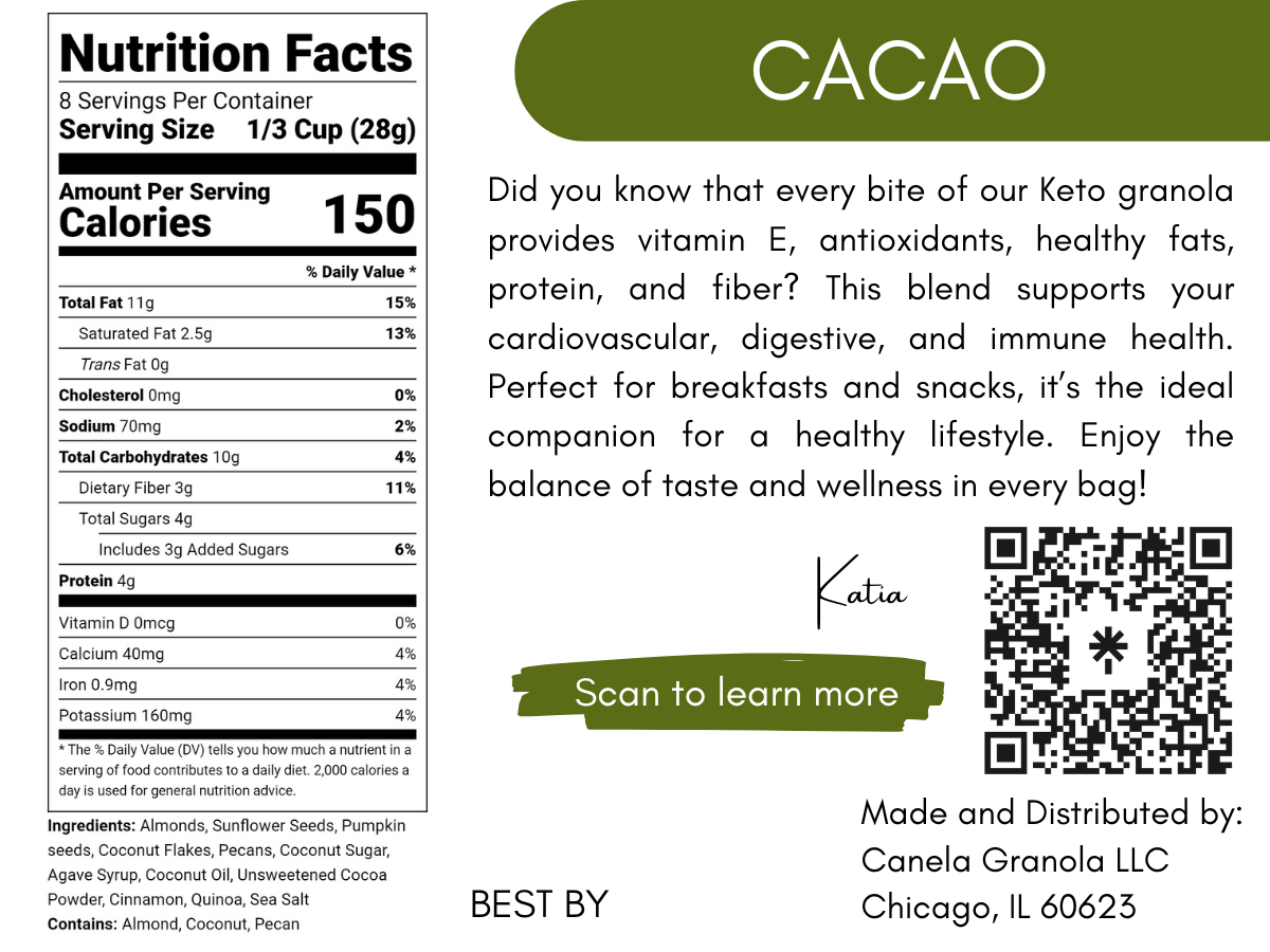 3 Bags of Keto Cacao Granola
