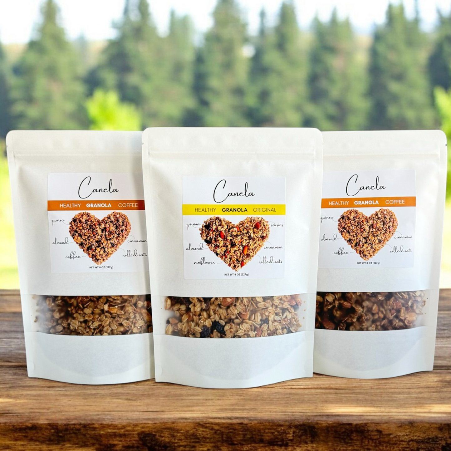 3 Bags of different flavors: 2 Coffee and 1 Original.