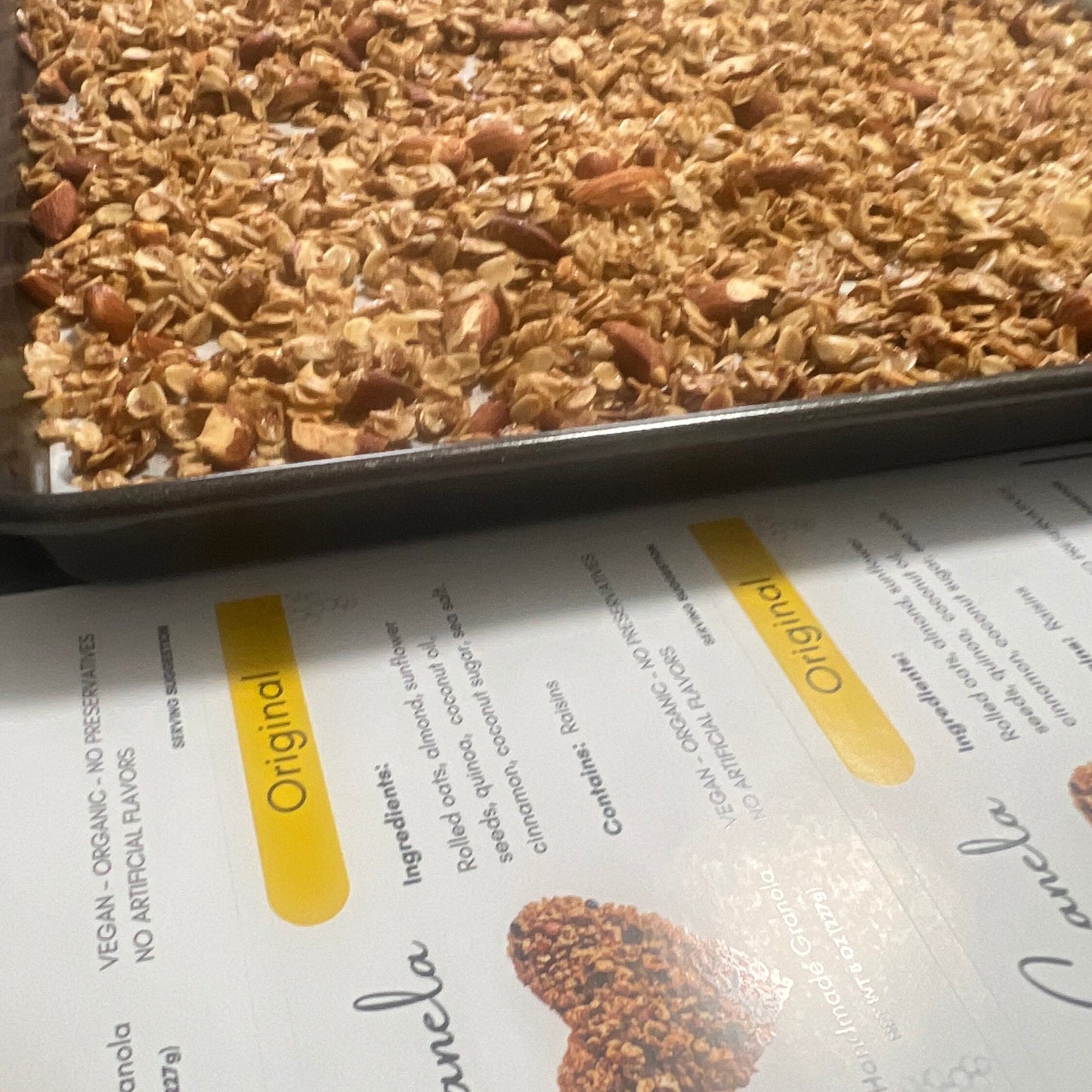 3 Bags of granola, handmade, healthy, vegan, organic, Flavors: 2 Original and 1 Coffee.