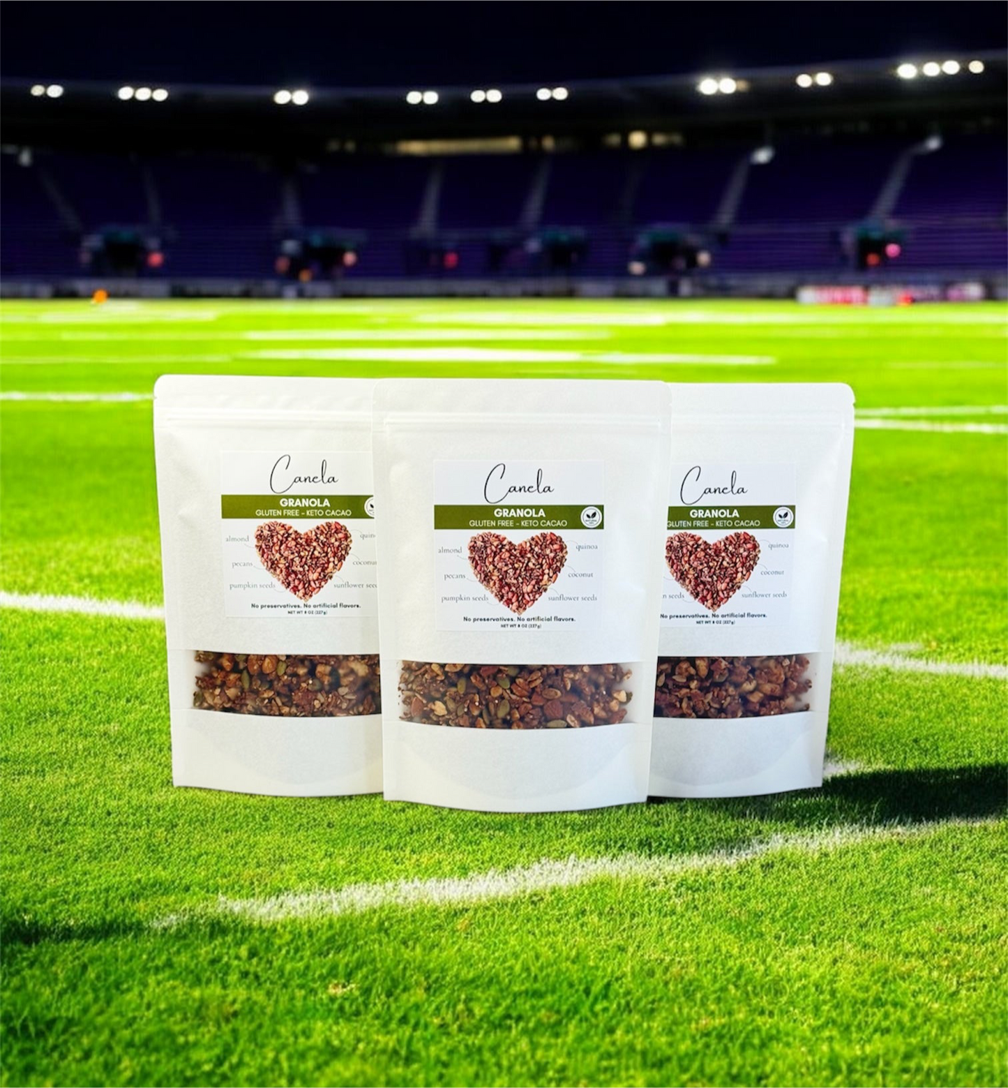 3 Pack –  Keto Cacao Granola | Gluten Free | Vegan | Low Carb, Nut & Seed Mix