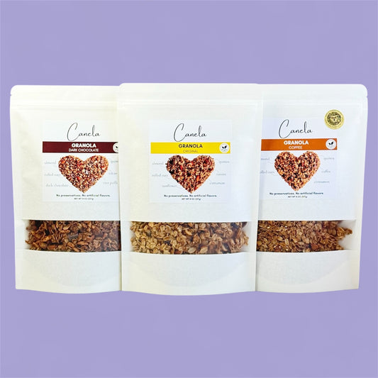 3-Pack Granola Combo: Original + Dark Chocolate & Coffee | Natural, Artisan & Crunchy | healthy | organic
