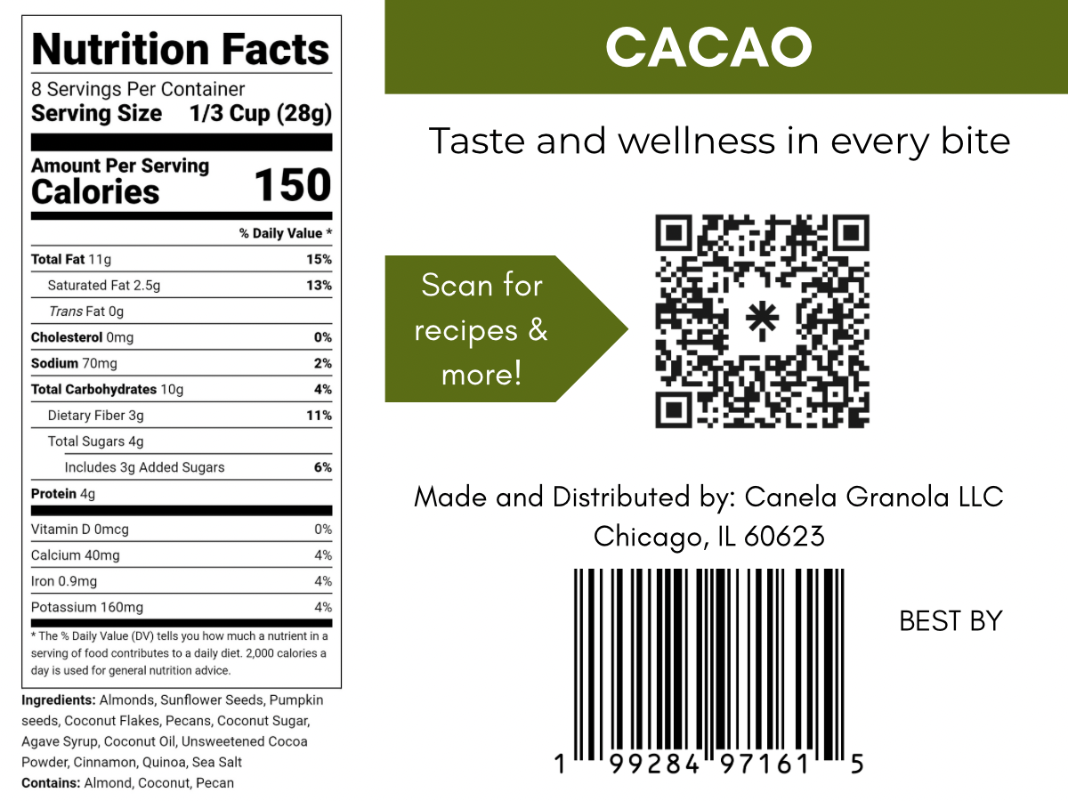 3 Pack –  Keto Cacao Granola | Gluten Free | Vegan | Low Carb, Nut & Seed Mix