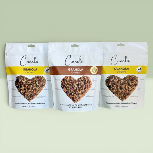 3-Pack Granola Combo: 2 Original + 1 Coffee | Natural, Artisan & Crunchy | healthy | organic | vegan