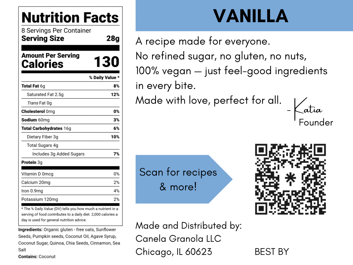3 Pack – Vanilla Seed Granola | Gluten-Free, Nut-Free & Handcrafted Crunch