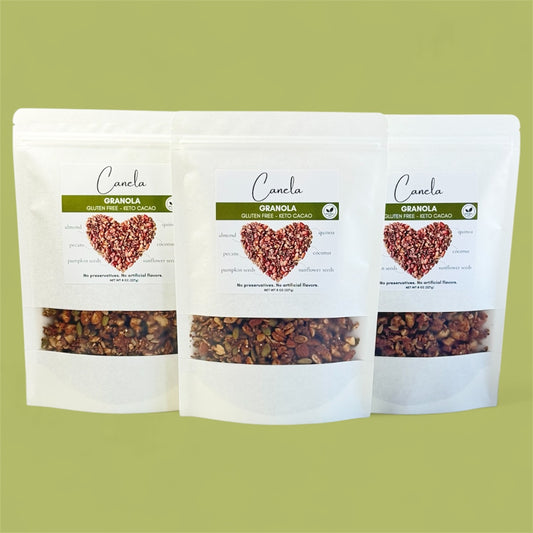 3 Pack –  Keto Cacao Granola | Gluten Free | Vegan | Low Carb, Nut & Seed Mix