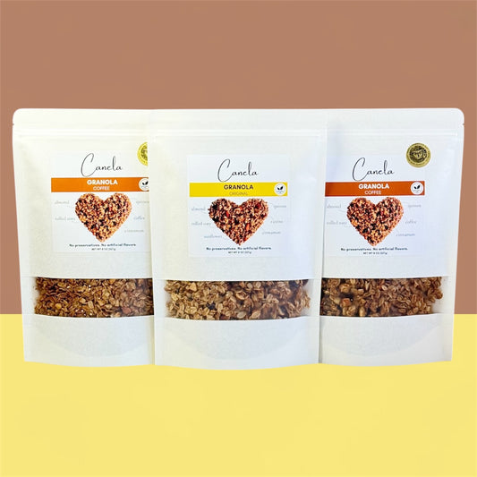 3-Pack Granola Combo: 2 Coffee + 1 Original | Natural, Artisan & Crunchy | healthy | organic | Vegan