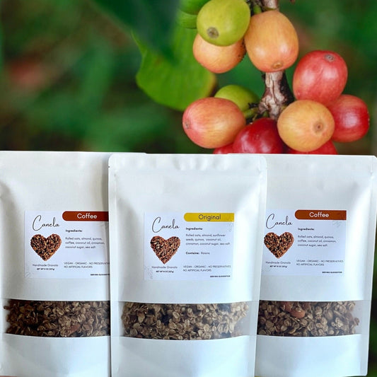 3 Bags of granola, handmade, healthy, vegan, organic, Flavors: 2 Coffee and 1 Original.
